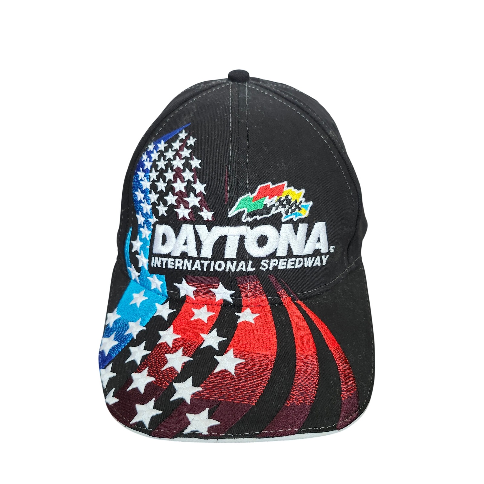 Daytona International Speedway Hat Black Stars Stripes World Center Racing Cap